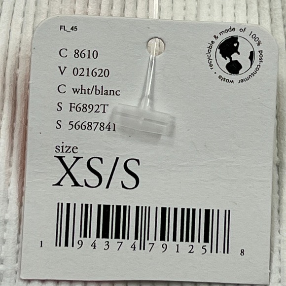 NEW Free People FP Movement Ribbed Tank Women's XS/S White Slim Stretch Crop Top - Picture 2 of 9